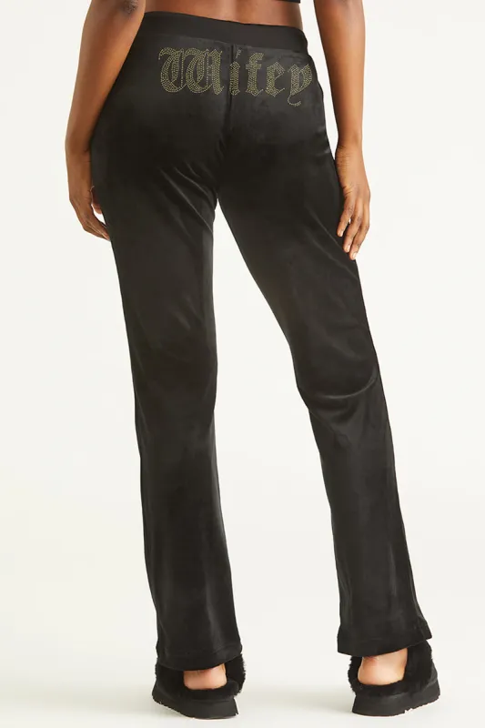 Wifey Customizable Big Bling Velour Track Pants sold by Juicy Couture