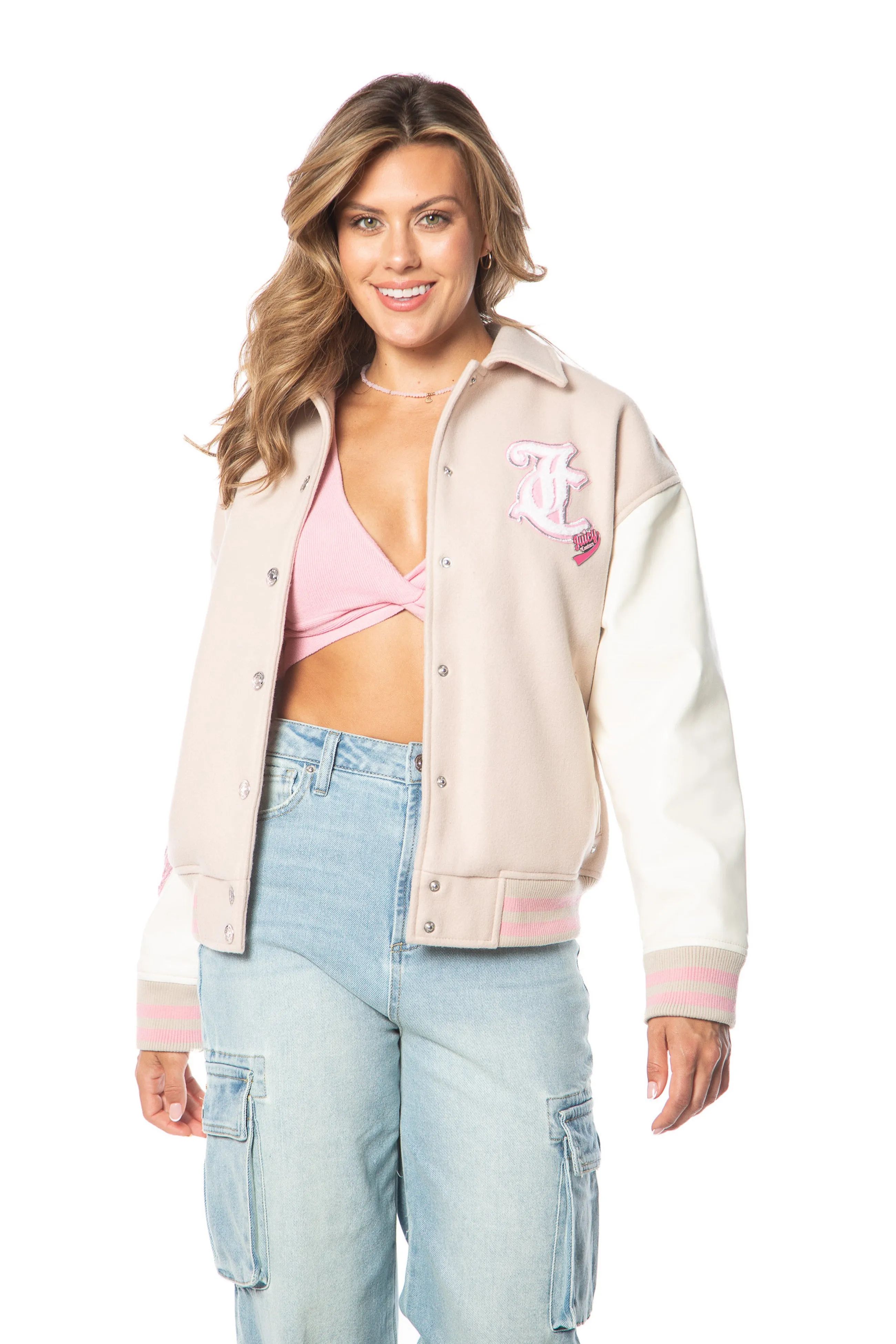 Convertible Collar Varsity Jacket sold by Juicy Couture