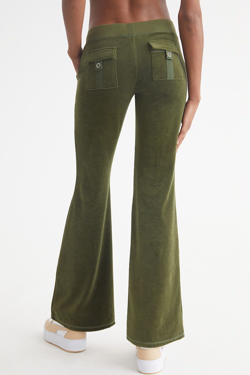 Hollywood Snap Pocket Cotton Velour Track Pants sold by Juicy Couture