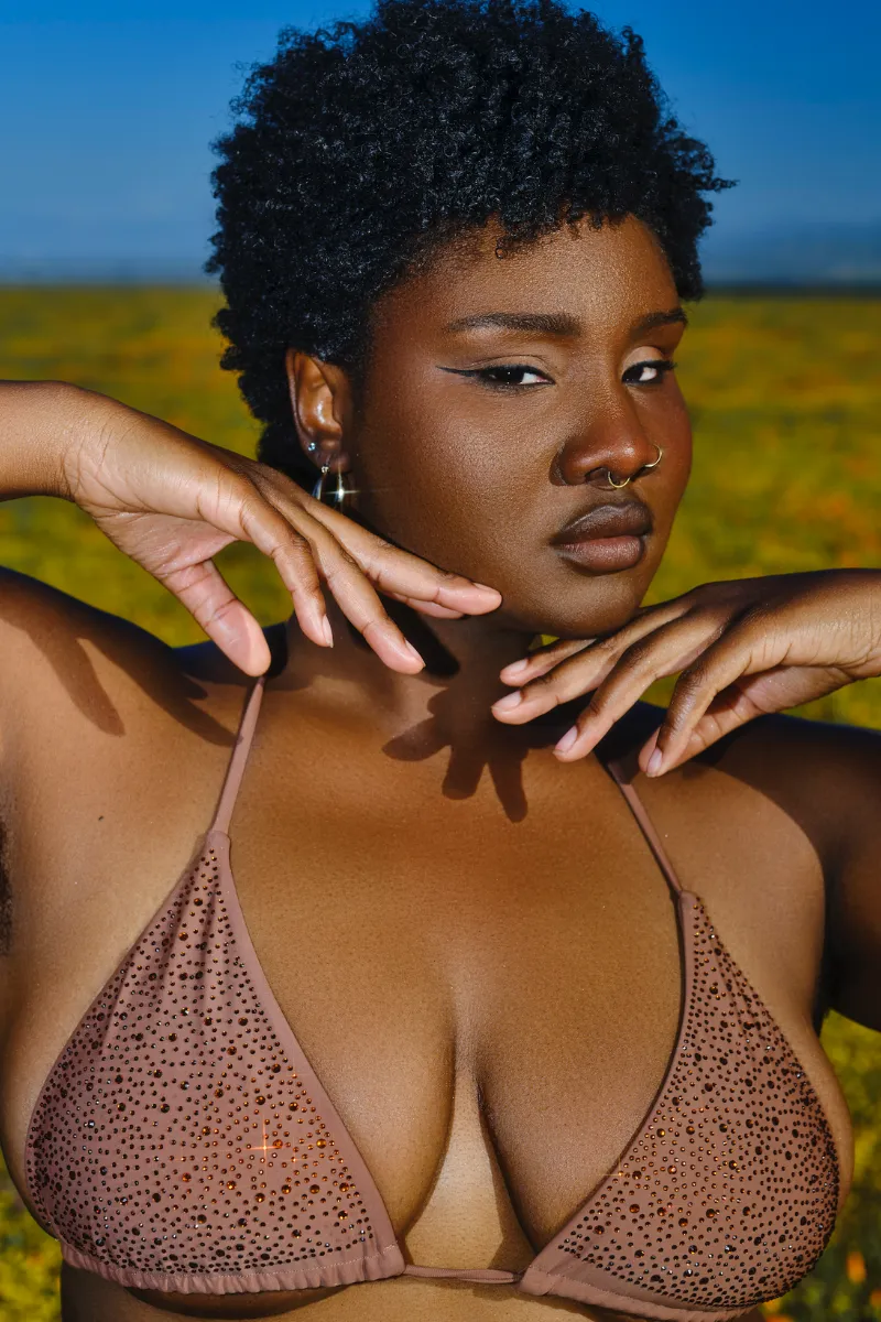 GetStonned Rhinestone String Bikini Top sold by Juicy Couture