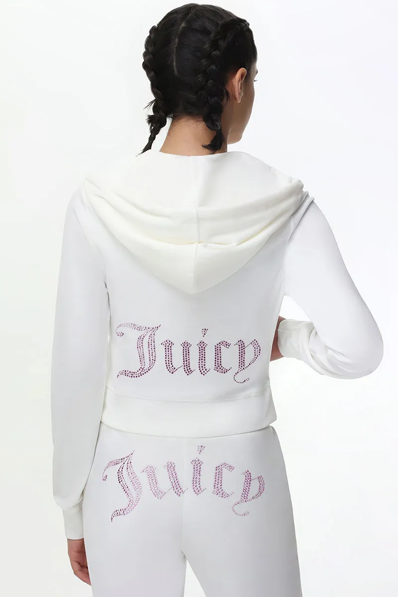 Technicolor Customizable Big Bling Velour Hoodie sold by Juicy Couture product image thumbnail 3