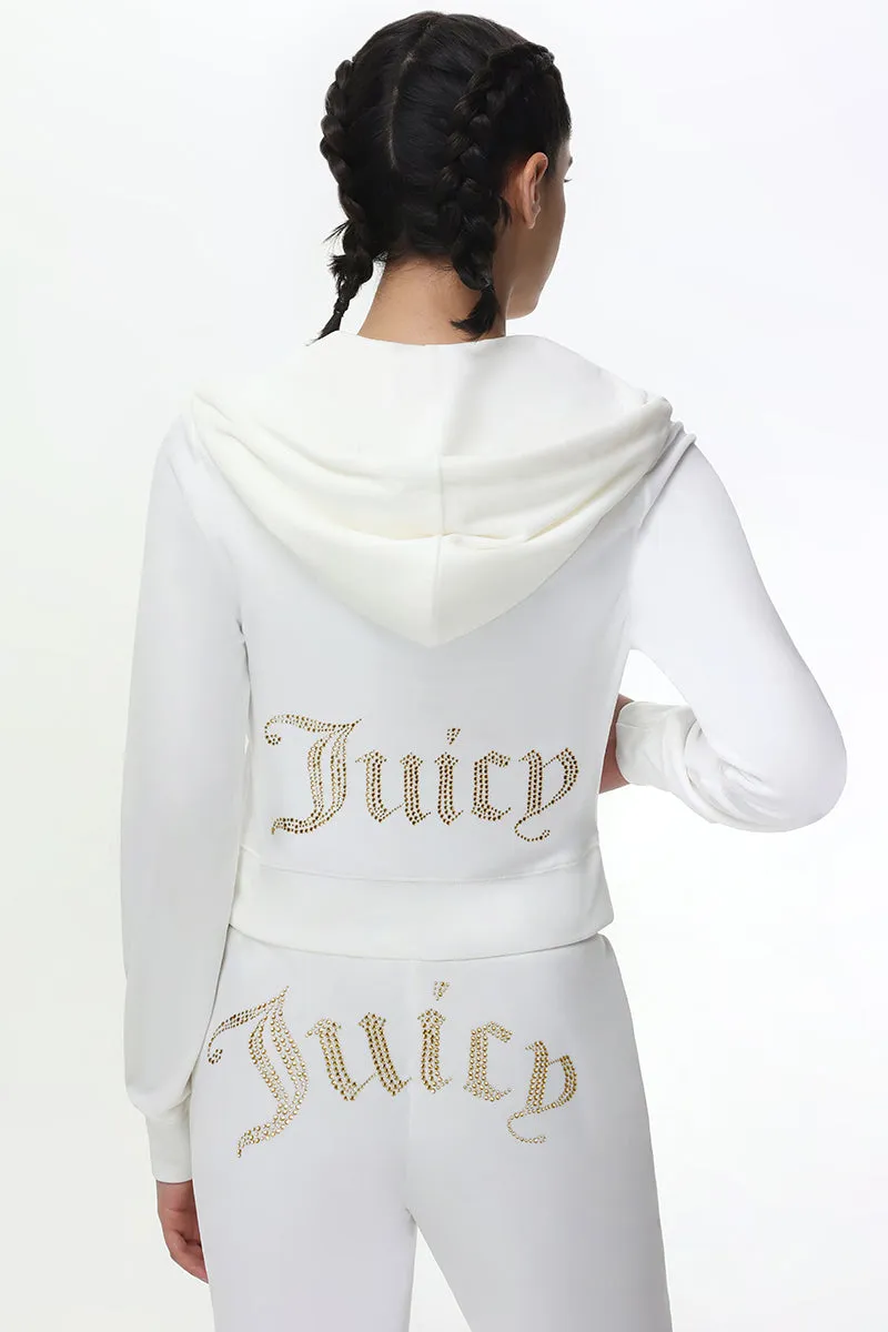 Technicolor Customizable Big Bling Velour Hoodie sold by Juicy Couture product image thumbnail 5