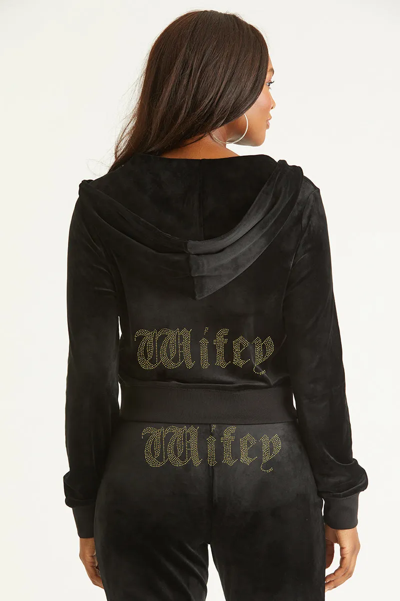 Wifey Customizable Big Bling Velour Hoodie sold by Juicy Couture