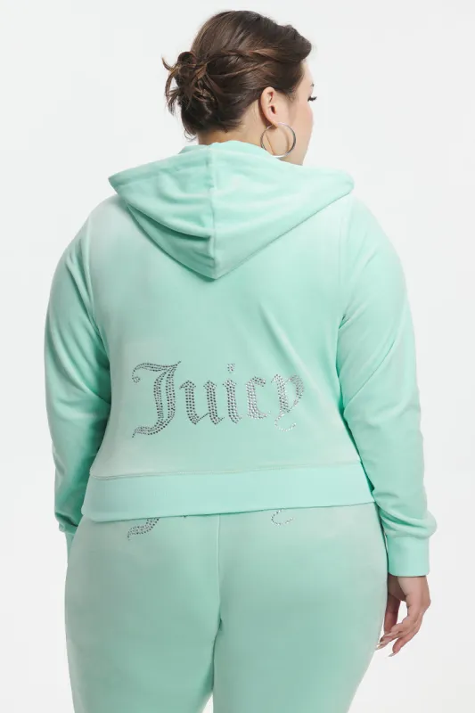 Plus-Size OG Big Bling Velour Hoodie sold by Juicy Couture
