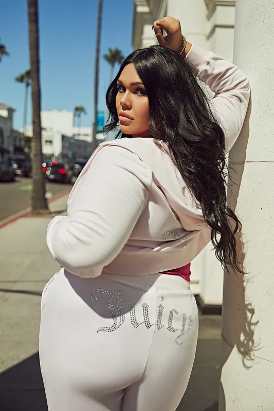 Plus-Size OG Big Bling Velour Track Pants sold by Juicy Couture