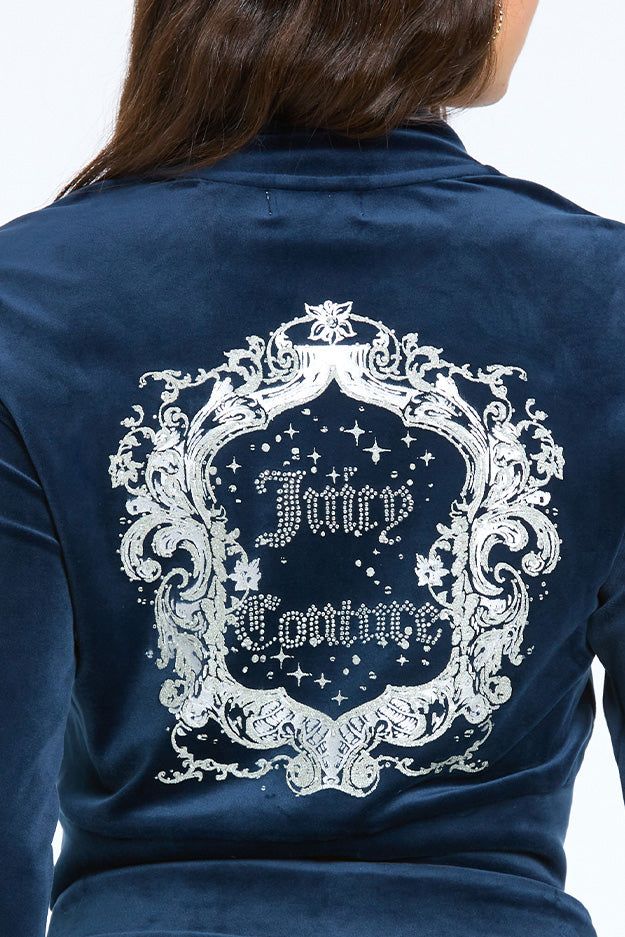 Monogram Cropped Velour Bomber Jacket sold by Juicy Couture product image thumbnail 5