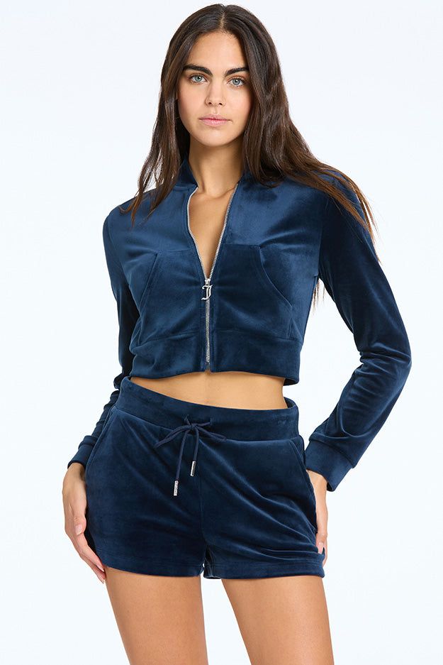 Monogram Cropped Velour Bomber Jacket sold by Juicy Couture product image thumbnail 2