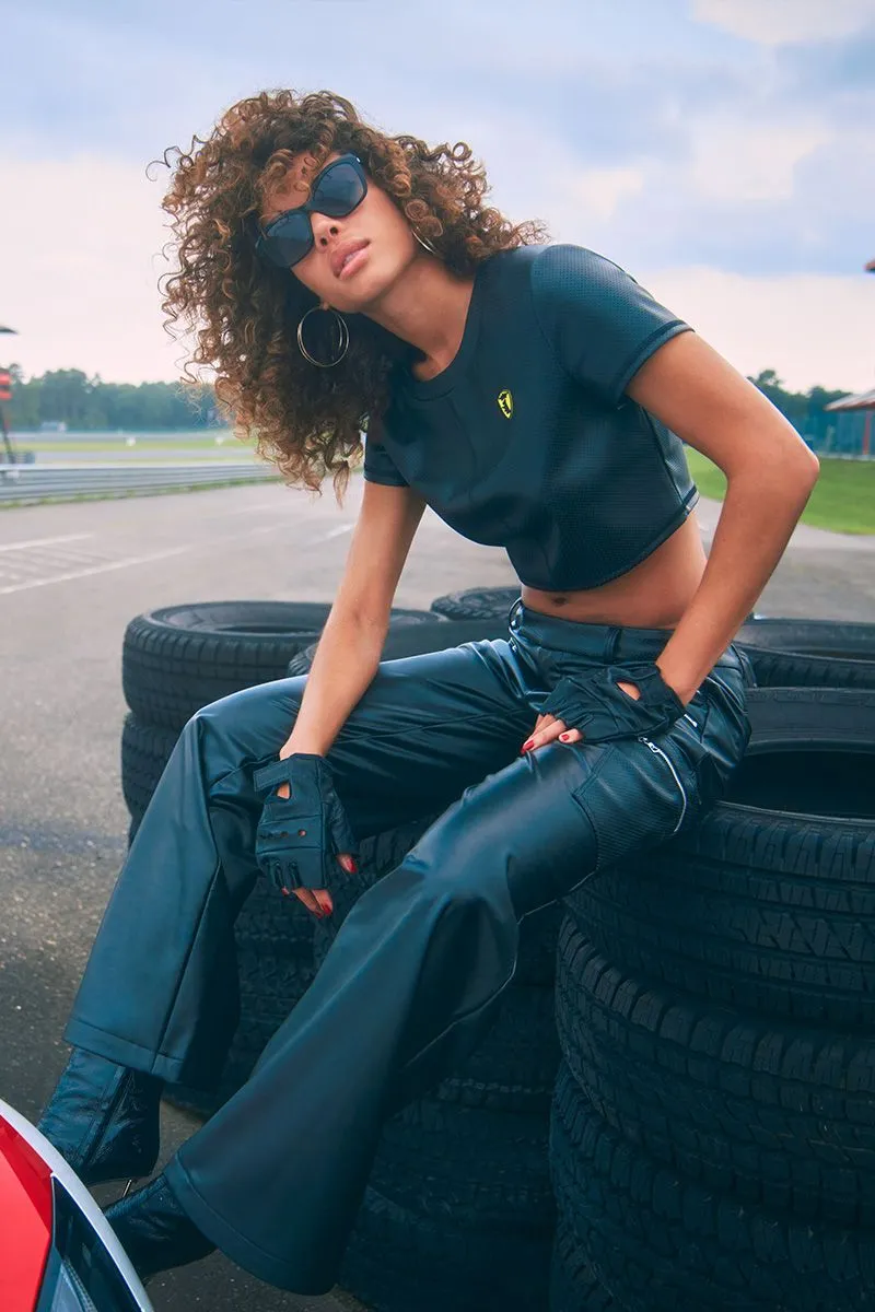 Faux Leather Crop Top sold by Juicy Couture