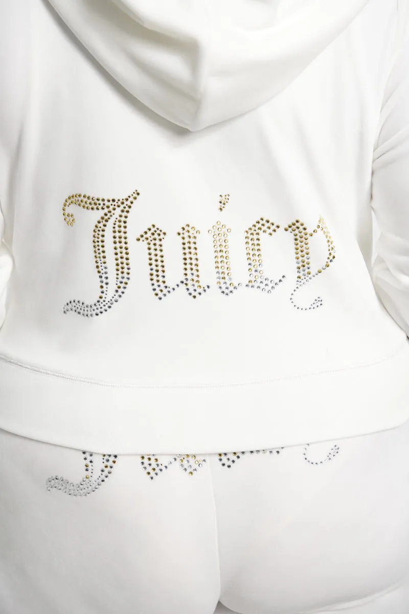 Plus-Size Ombre Big Bling Velour Hoodie sold by Juicy Couture product image thumbnail 4