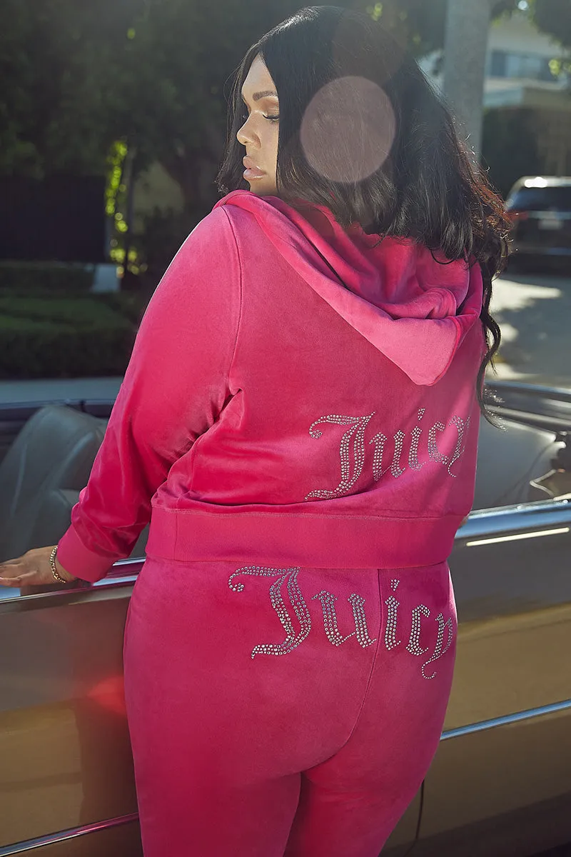 Plus-Size OG Big Bling Velour Hoodie sold by Juicy Couture
