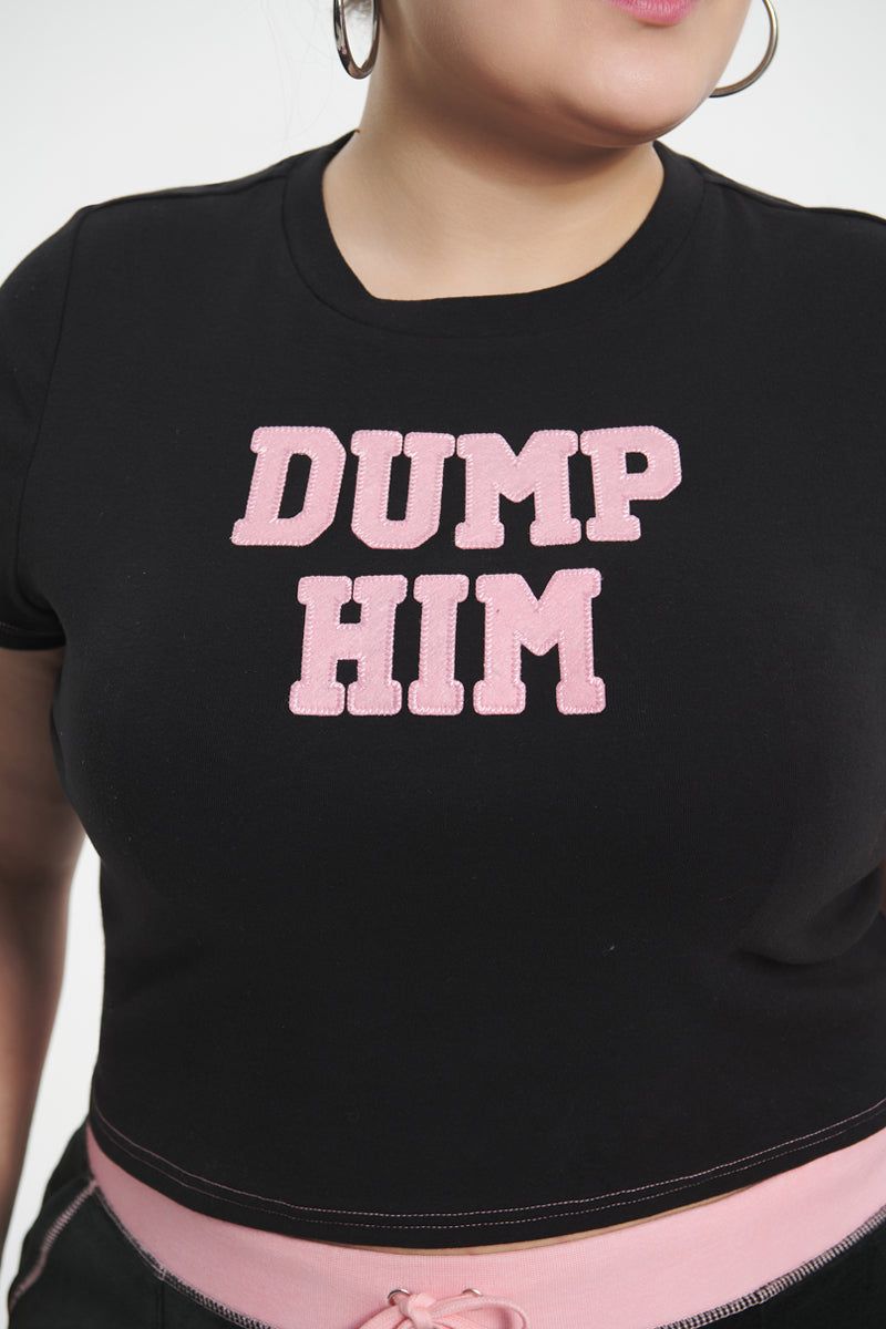 Plus-Size Dump Him Baby Tee sold by Juicy Couture product image thumbnail 4