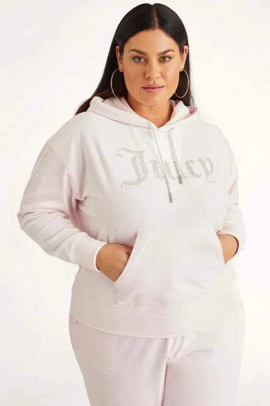 Plus-Size Oversized Bling Big Velour Hoodie sold by Juicy Couture