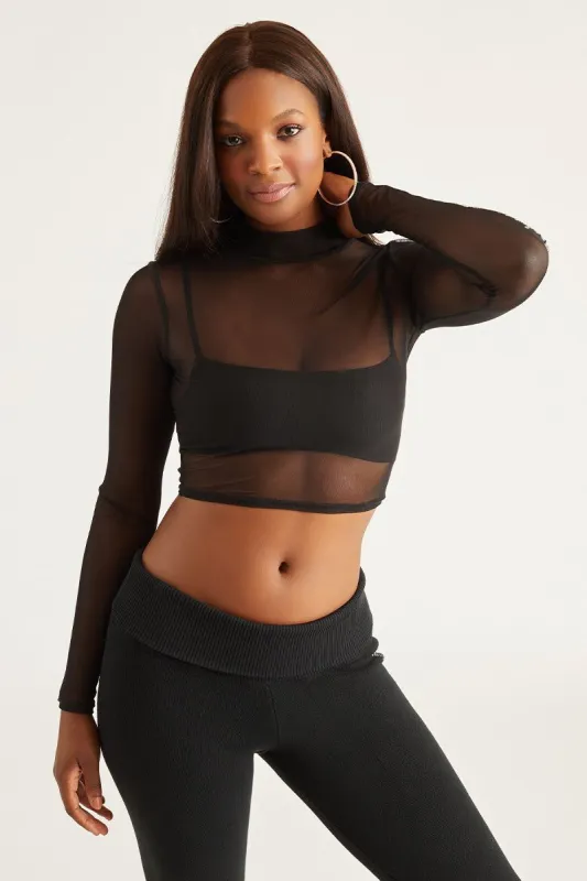 Mesh Mockneck Top sold by Juicy Couture