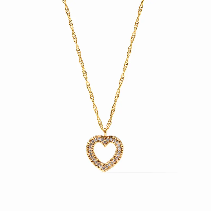 Esme Heart Pavé Solitaire Necklace sold by Julie Vos