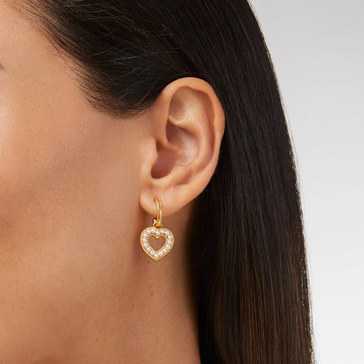 Esme Heart Pearl Hoop & Charm Earring sold by Julie Vos product image thumbnail 2