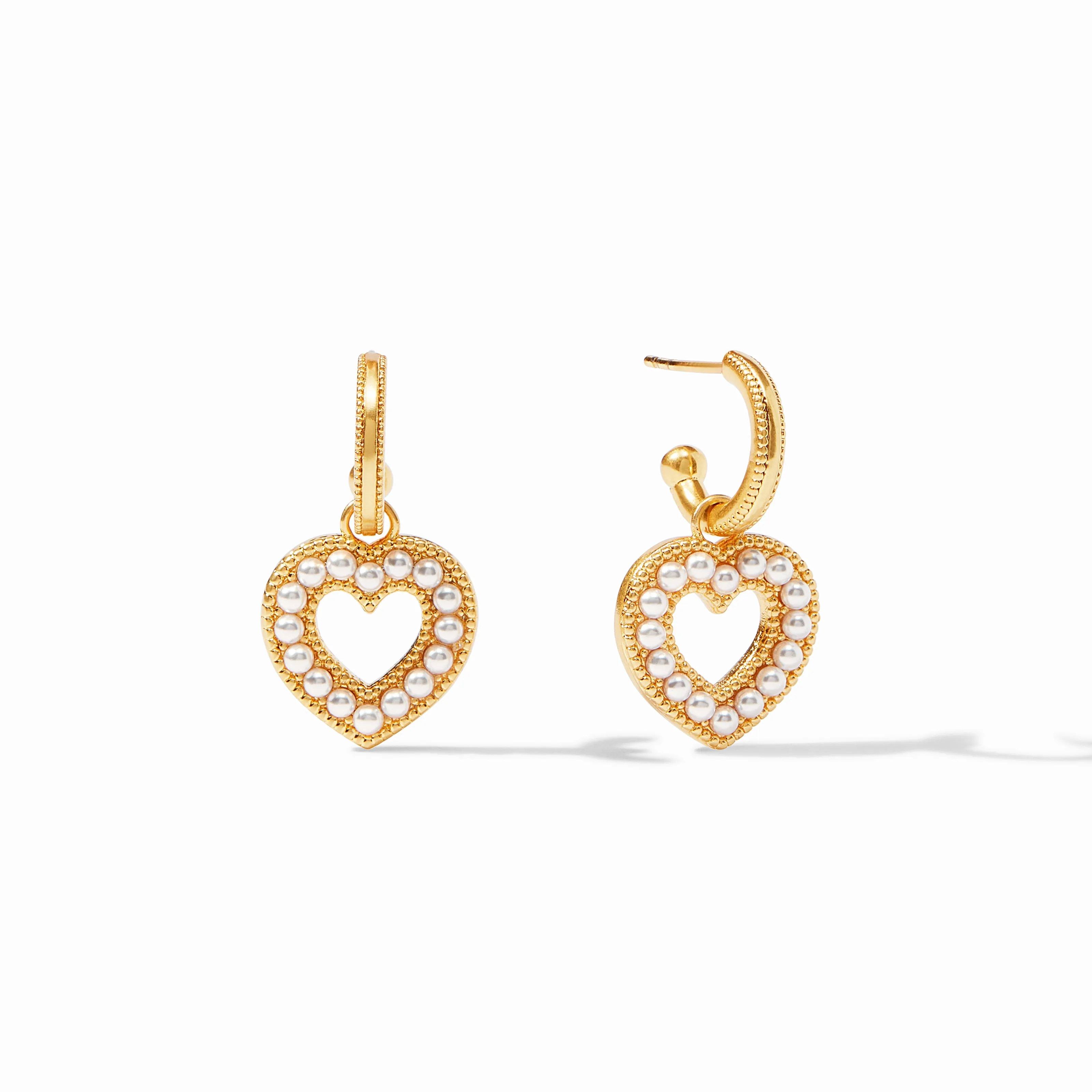 Esme Heart Pearl Hoop & Charm Earring sold by Julie Vos