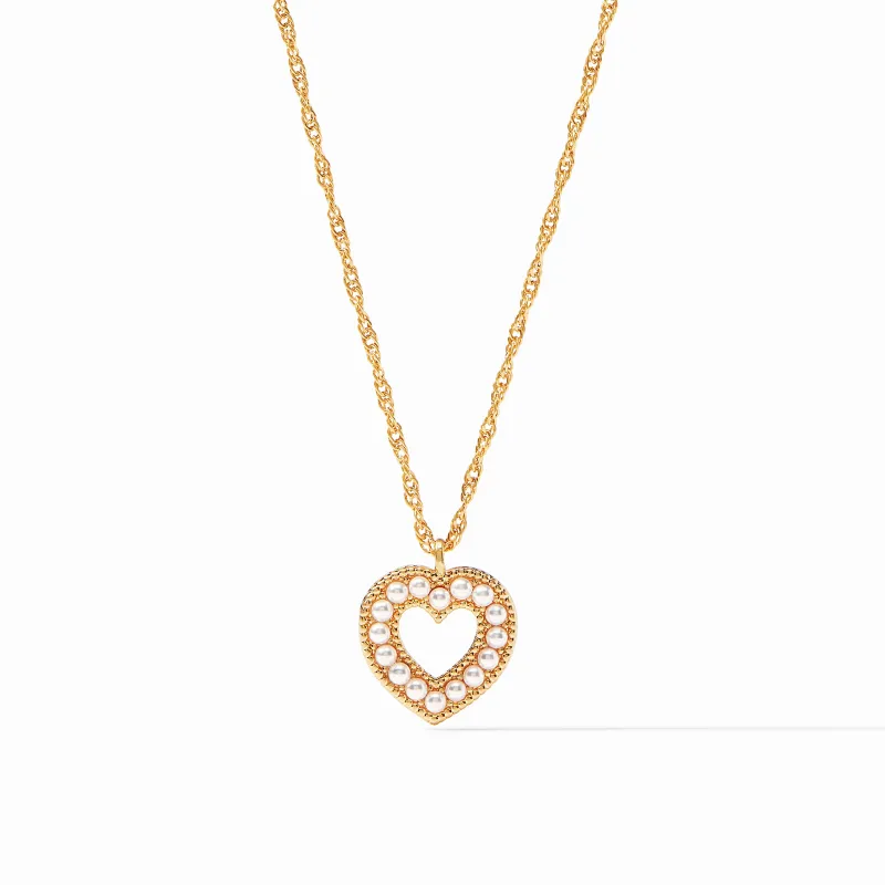 Esme Heart Pearl Solitaire Necklace sold by Julie Vos