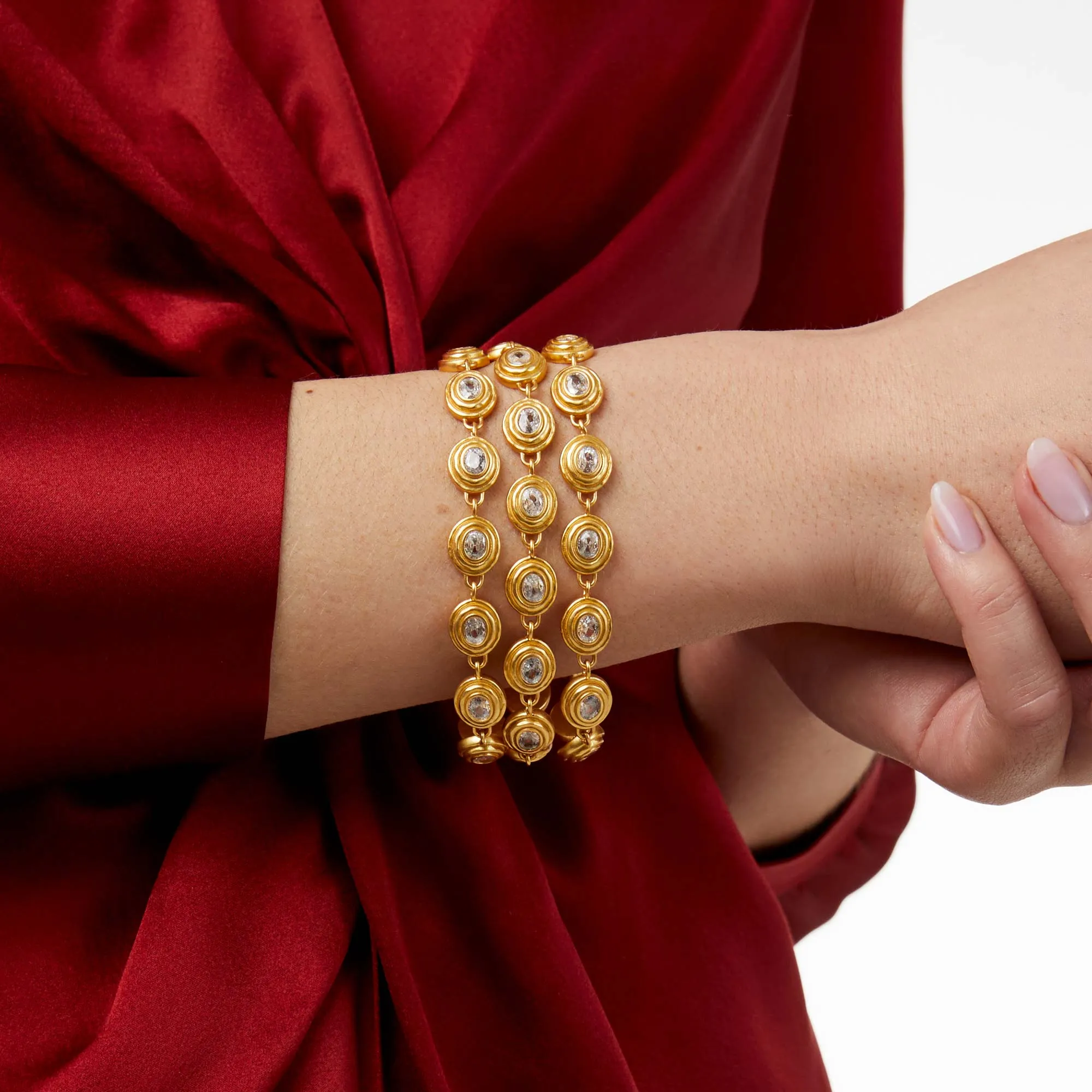 Tudor Triple Row Tennis Bracelet sold by Julie Vos product image thumbnail 5