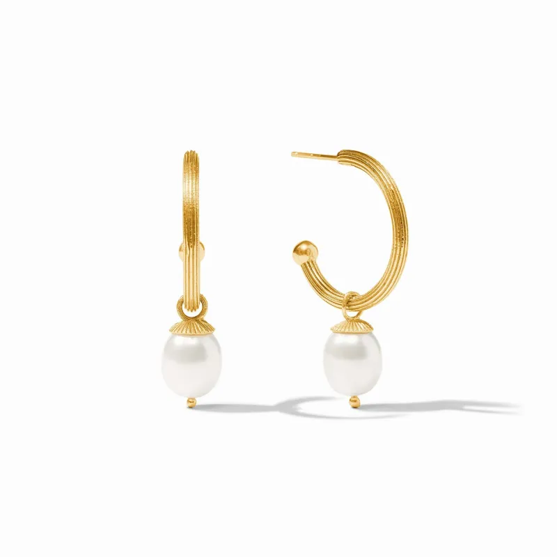 Sanibel Pearl Hoop & Charm Earring sold by Julie Vos
