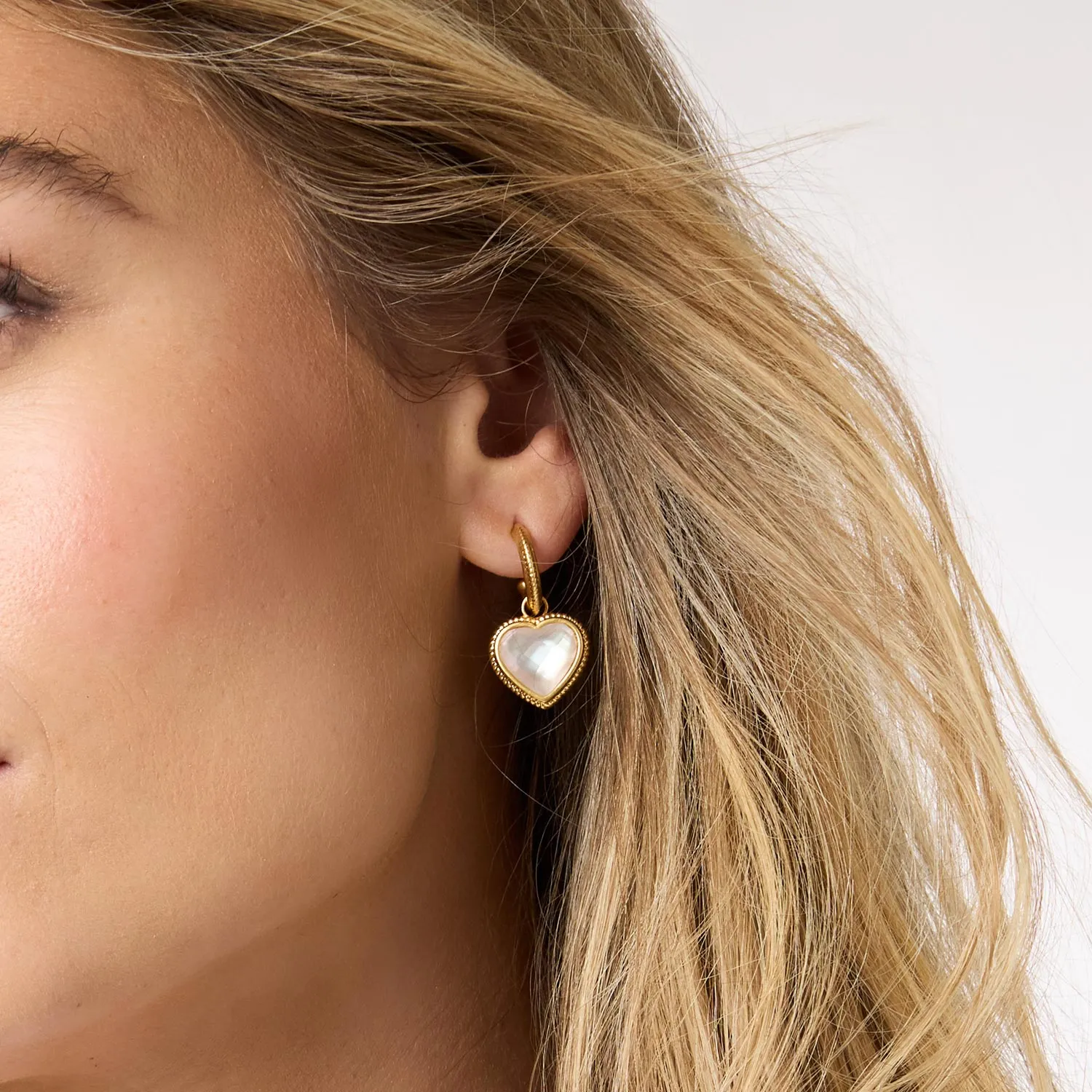 Heart Hoop & Charm Earring sold by Julie Vos product image thumbnail 4