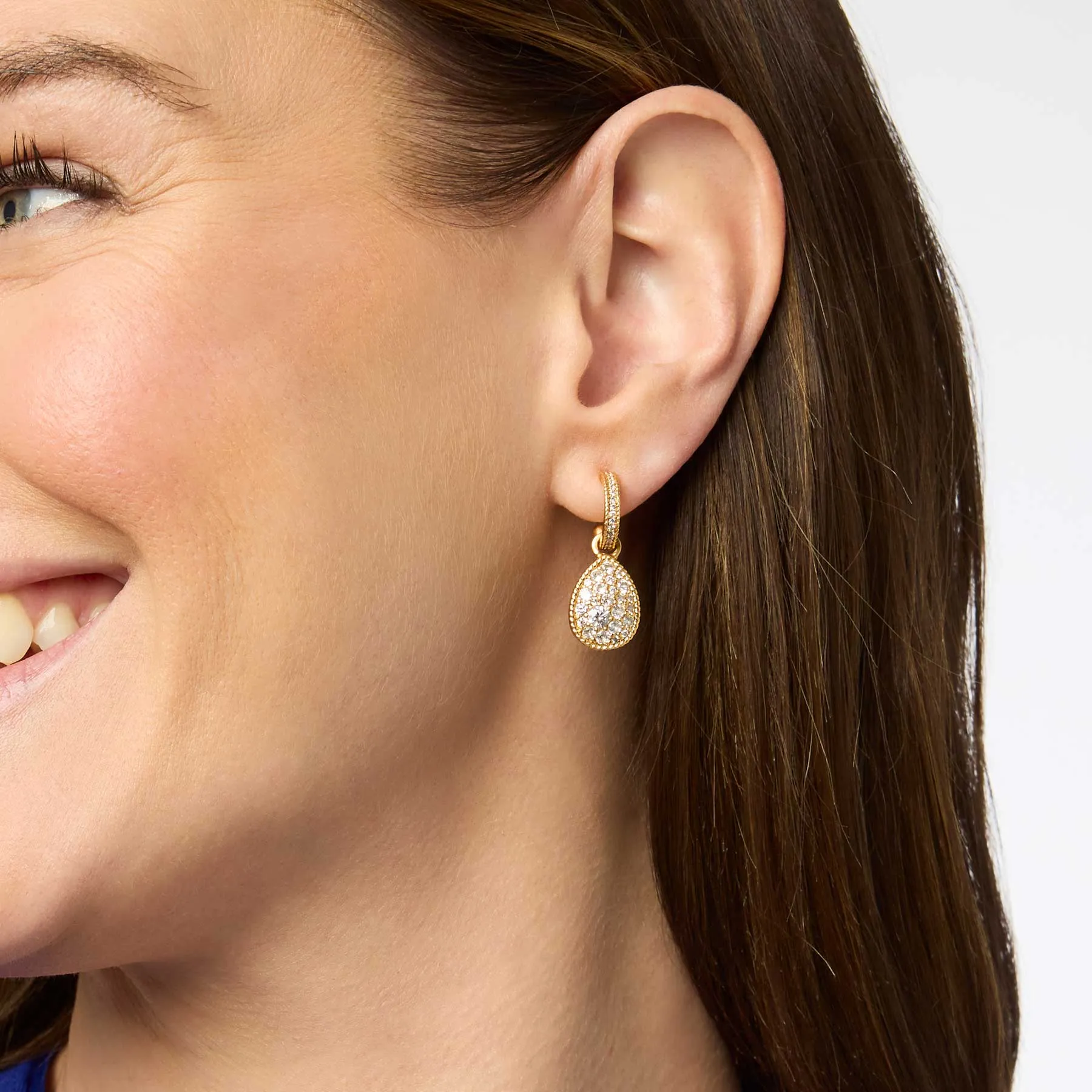 Luna Teardrop Hoop & Charm Earring sold by Julie Vos product image thumbnail 3