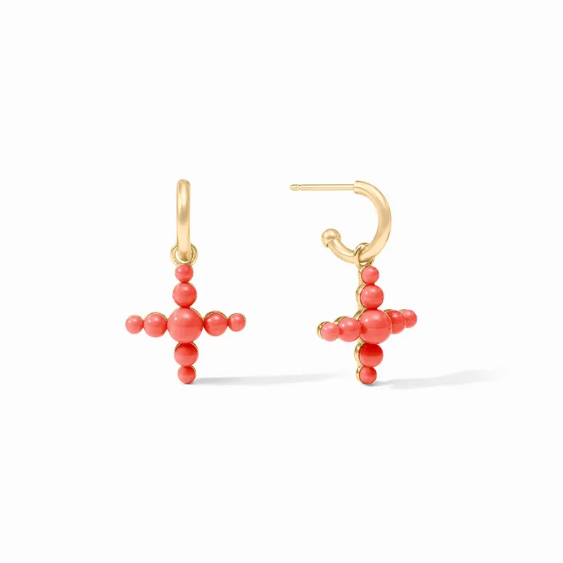 Gumdrop Cross Hoop & Charm Earring sold by Julie Vos