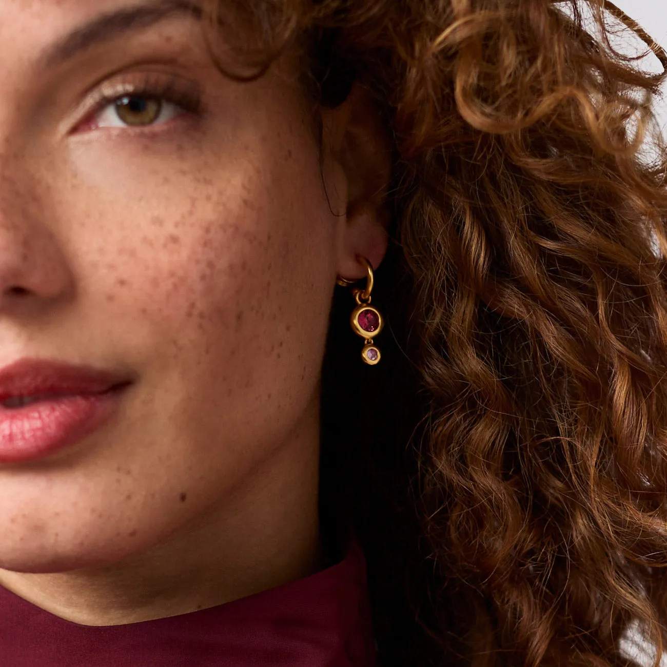 Rainbow Duo Hoop & Charm Earring sold by Julie Vos product image thumbnail 5