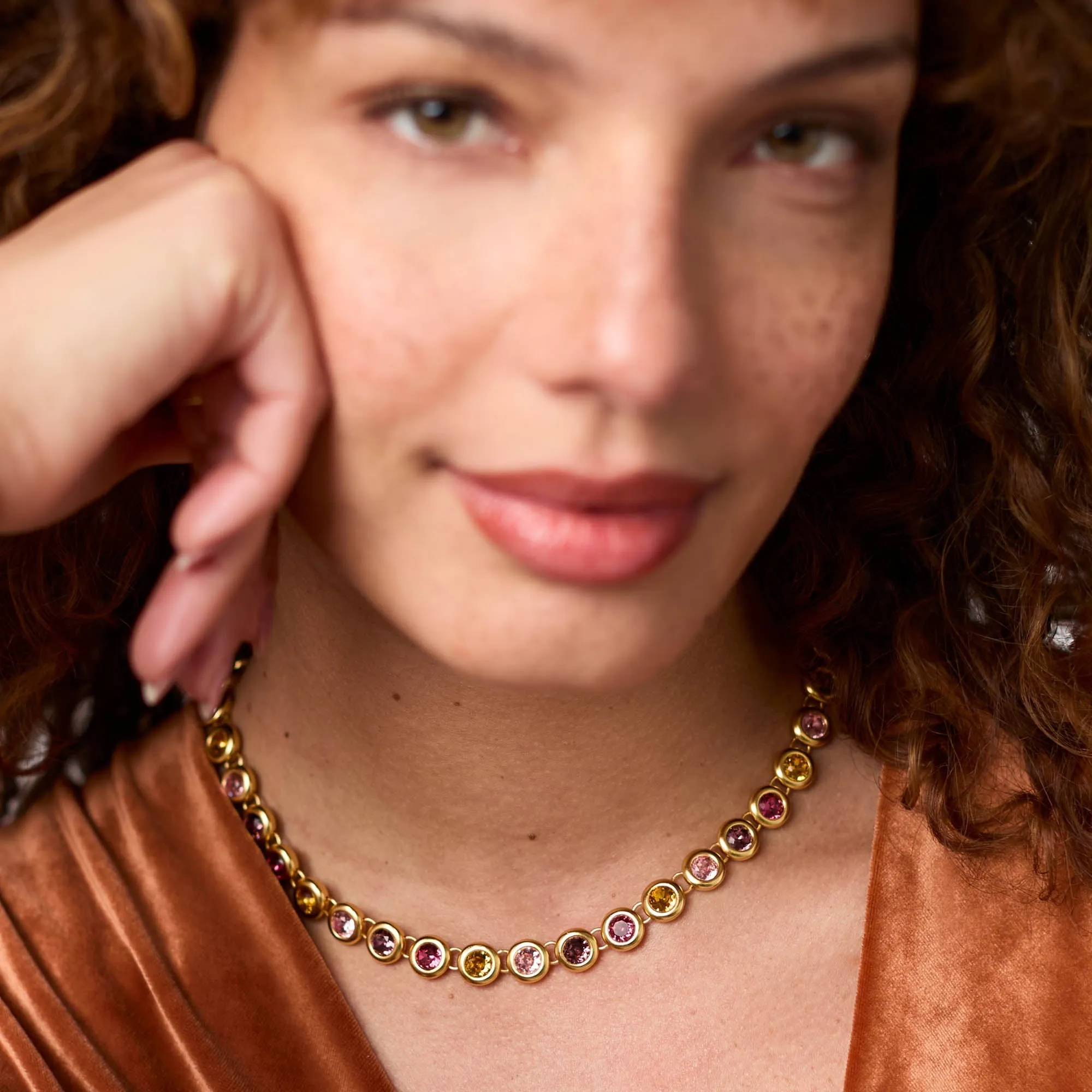 Rainbow Tennis Necklace sold by Julie Vos product image thumbnail 5