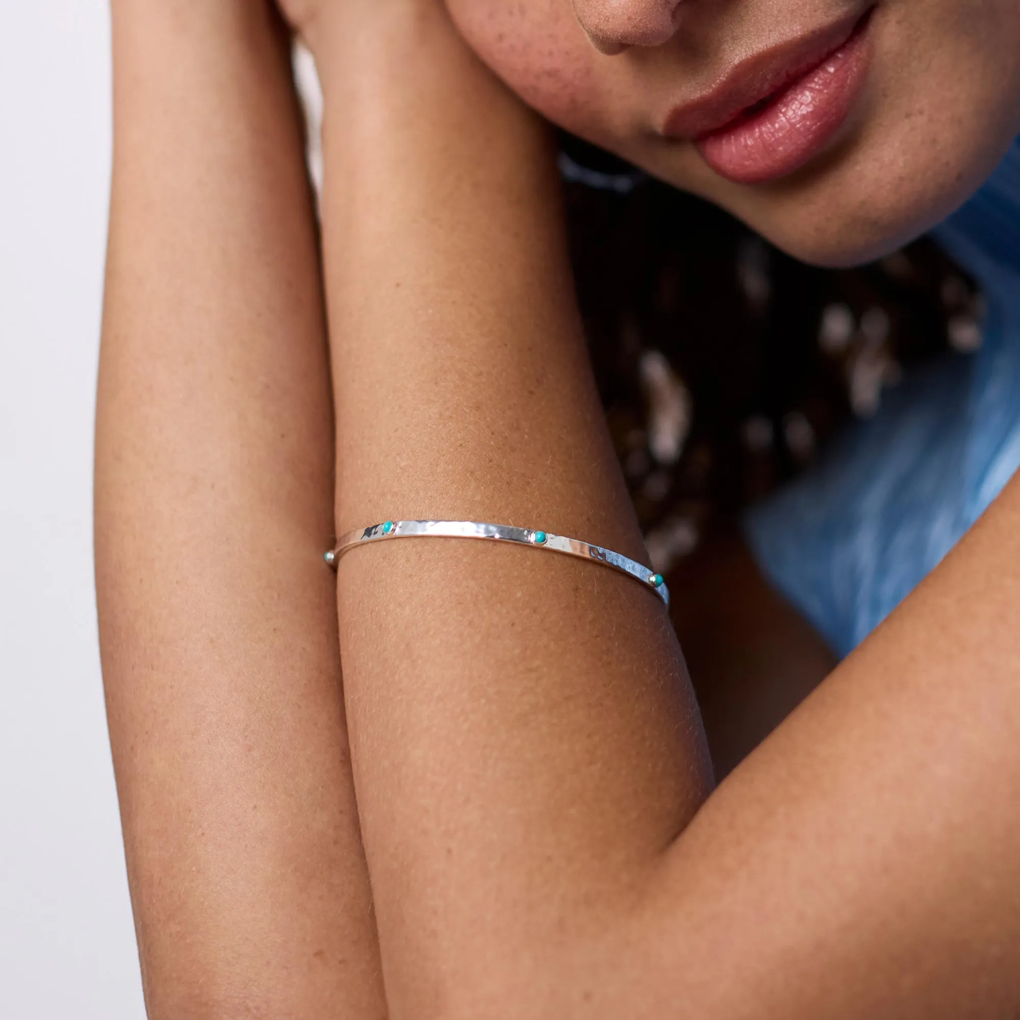 Crescent Stone Bangle sold by Julie Vos product image thumbnail 2