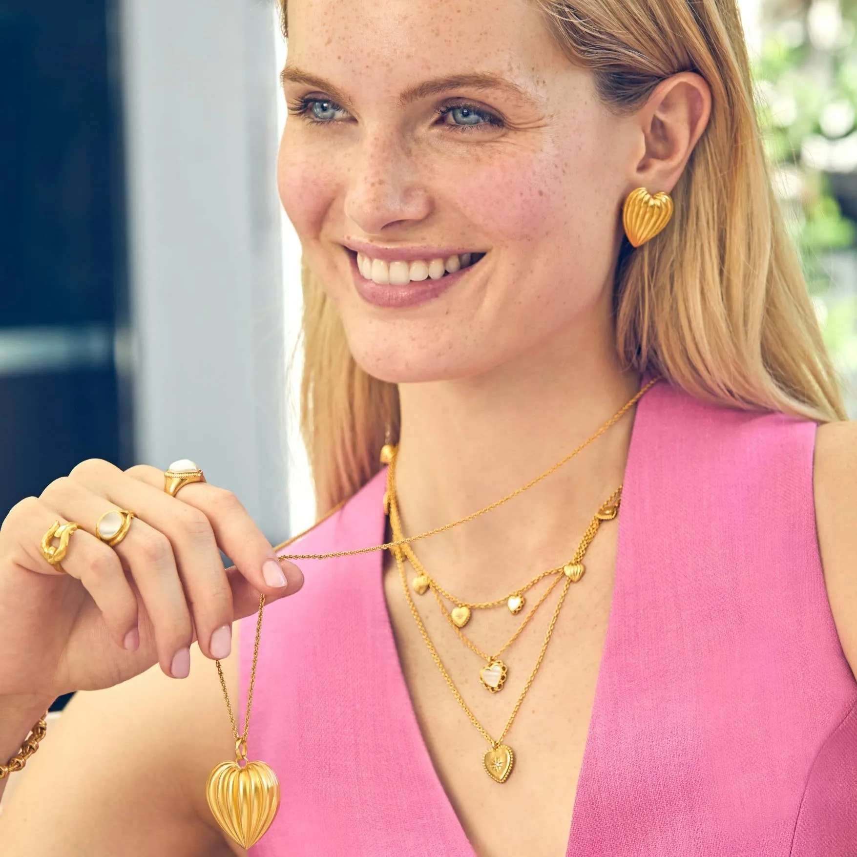 Heart Duo Delicate Necklace sold by Julie Vos product image thumbnail 2