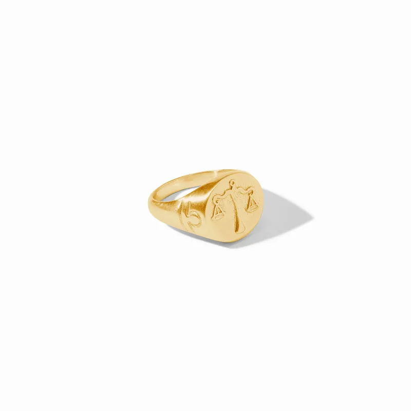 Zodiac Signet Ring - Libra sold by Julie Vos