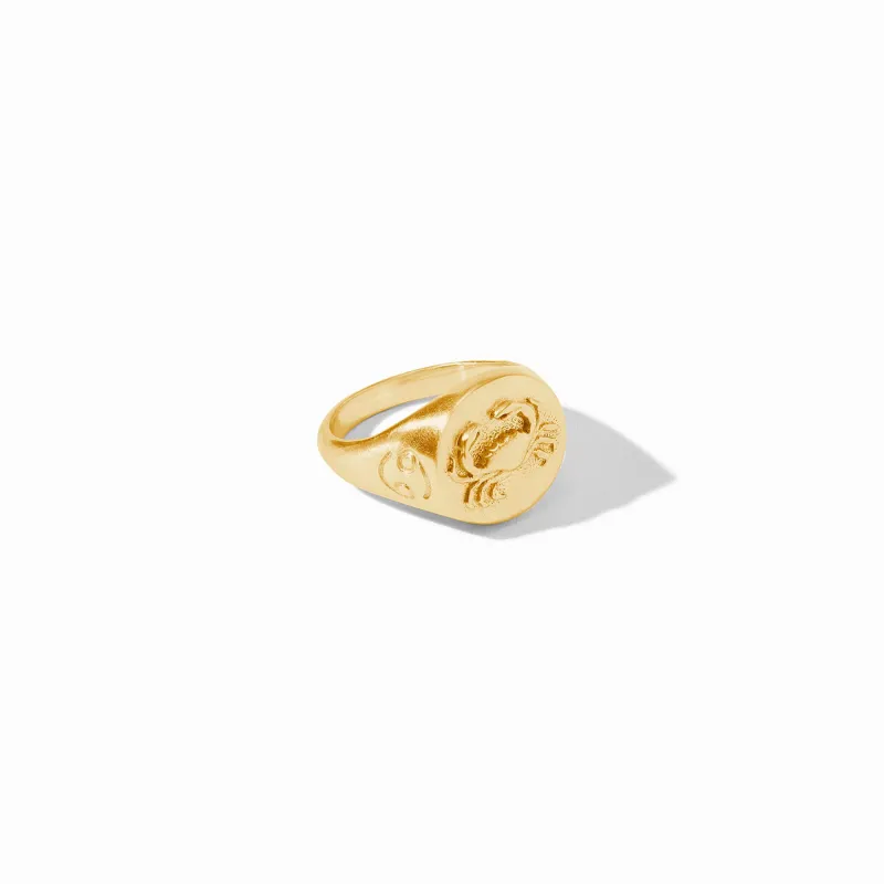 Zodiac Signet Ring - Cancer sold by Julie Vos