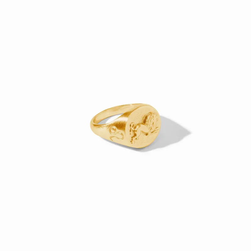 Zodiac Signet Ring - Leo sold by Julie Vos