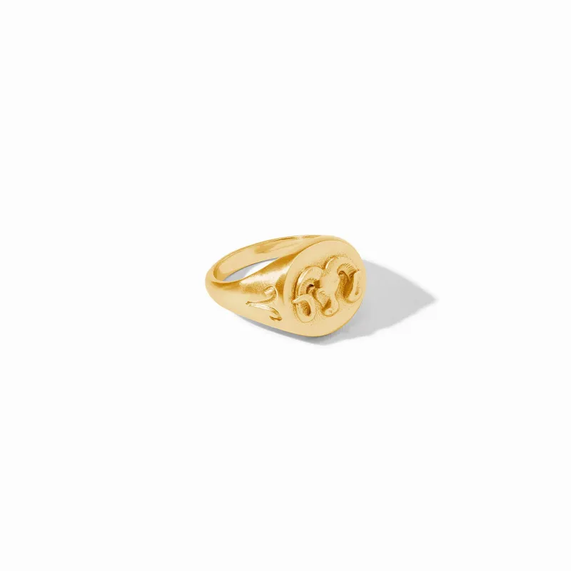 Zodiac Signet Ring - Aries sold by Julie Vos