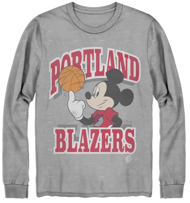 Unisex Trailblazers Mickey Team Spirit Long Sleeve Tee sold by Junk Food Clothing