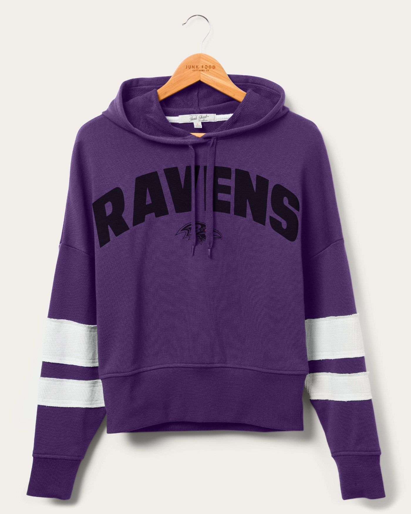 WOMENS RAVENS SIDELINE STRIPED FLEECE sold by Junk Food Clothing