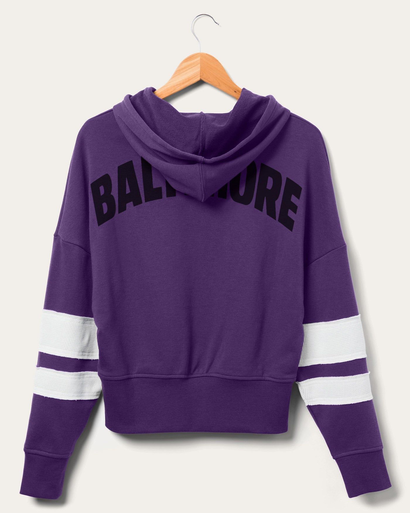 WOMENS RAVENS SIDELINE STRIPED FLEECE sold by Junk Food Clothing product image thumbnail 3