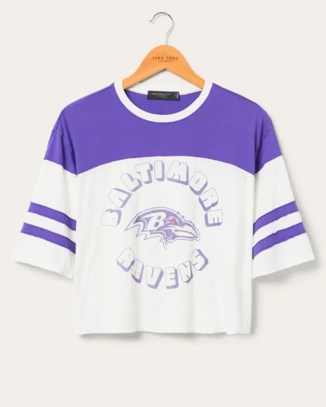 Women's Baltimore Ravens Hail Mary Tee sold by Junk Food Clothing