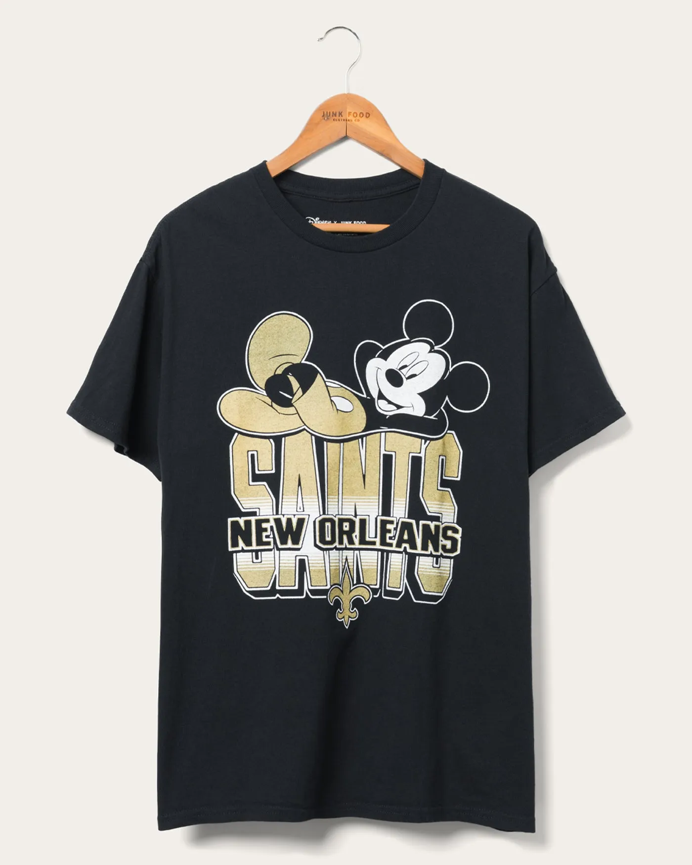 New Orleans Saints Mickey Kick Back Tee sold by Junk Food Clothing