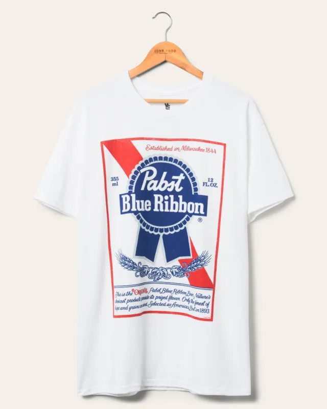 Pabst Blue Ribbon Label Flea Market Tee sold by Junk Food Clothing