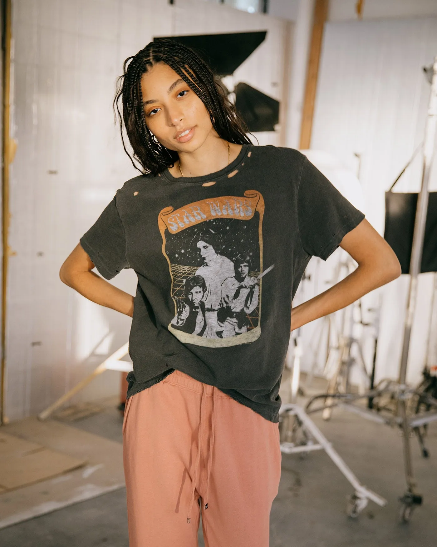 Women's Star Wars™ Gradient Vintage Destroy Tee sold by Junk Food Clothing product image thumbnail 2