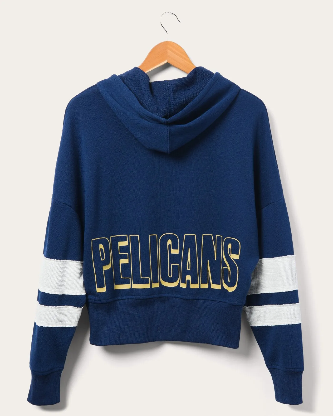 Women's Pelicans Overtime Striped Fleece Hoodie sold by Junk Food Clothing product image thumbnail 2