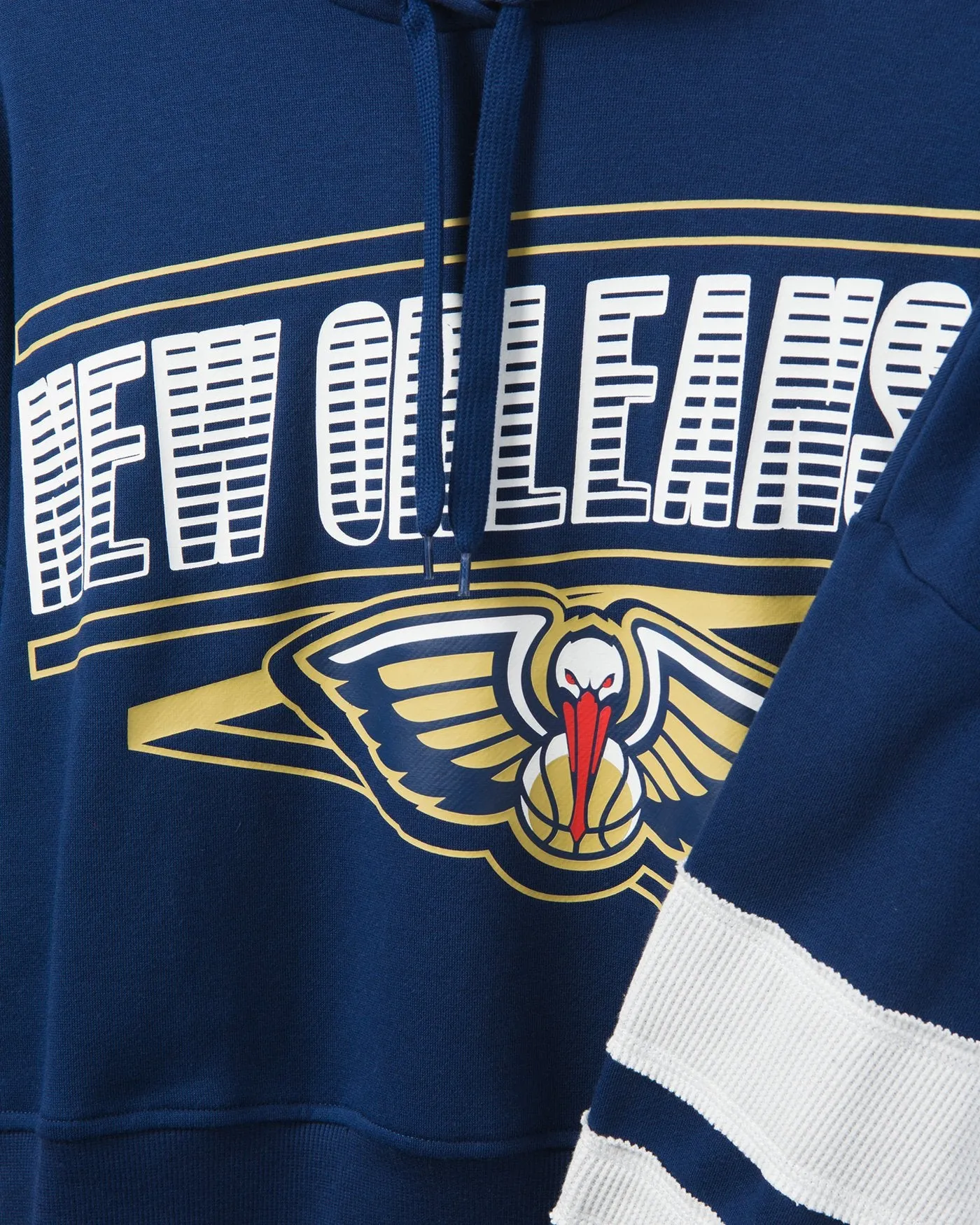 Women's Pelicans Overtime Striped Fleece Hoodie sold by Junk Food Clothing product image thumbnail 3