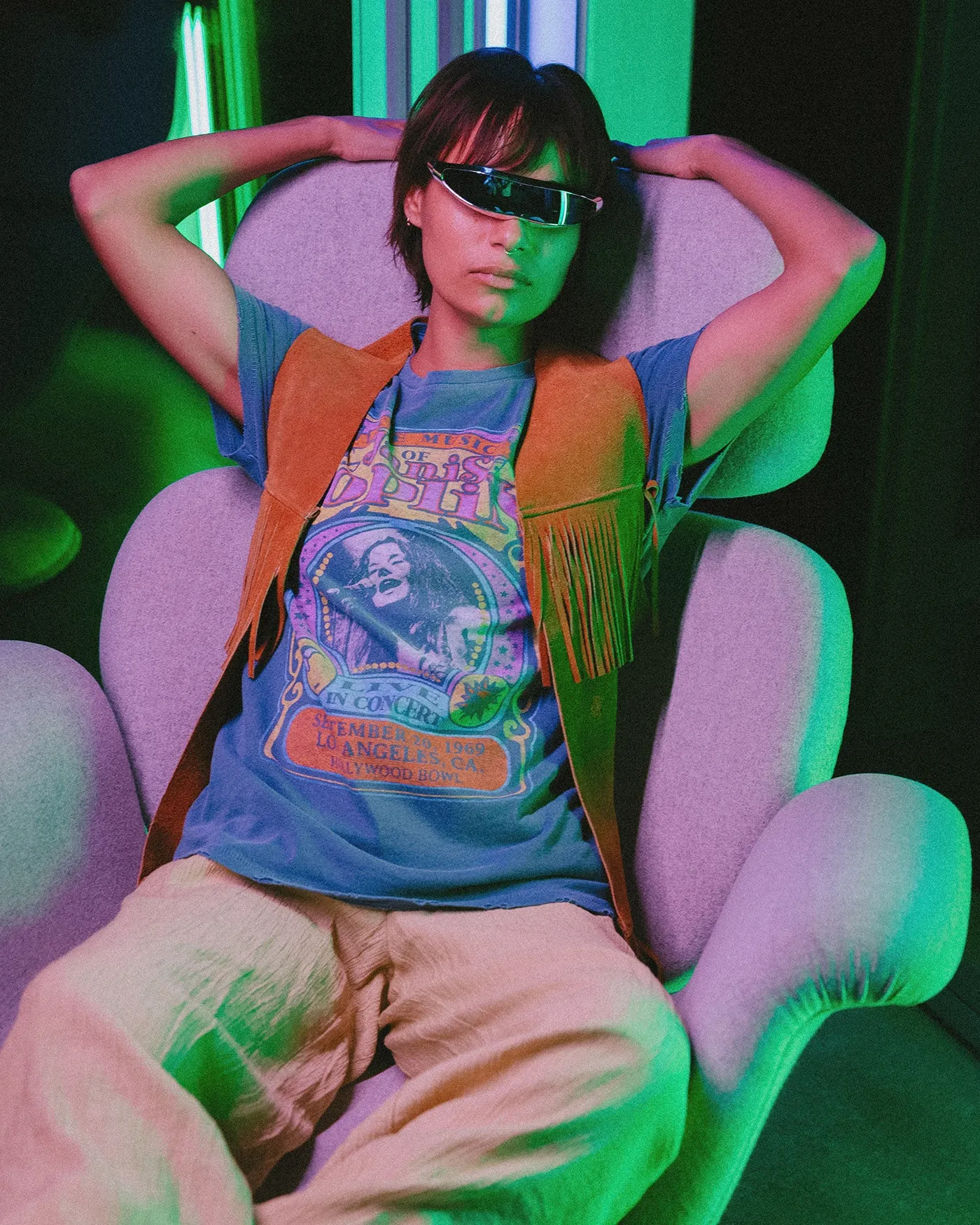 Womens Janis Joplin Vintage Tee sold by Junk Food Clothing product image thumbnail 3