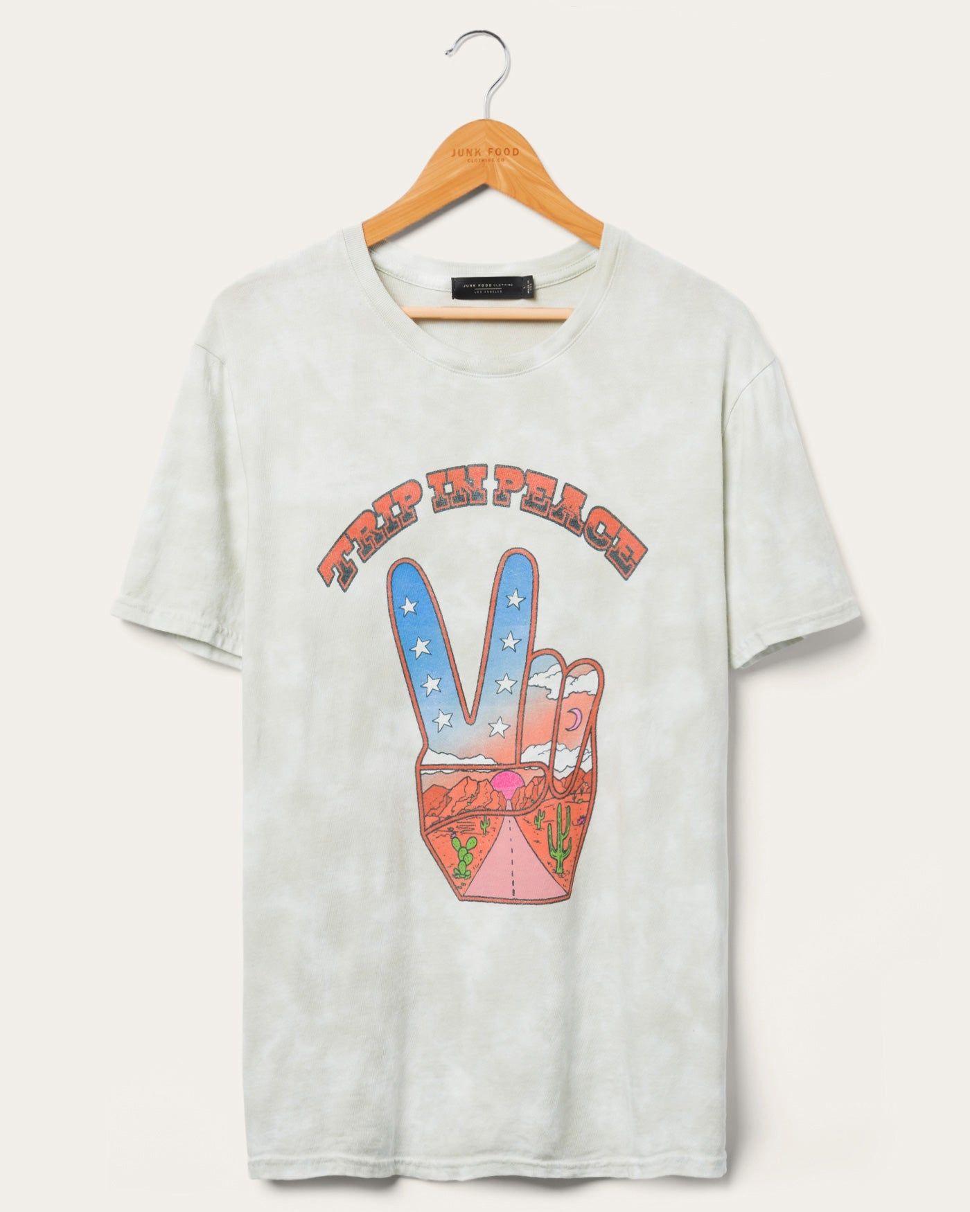 Junk Food Logo Trip In Peace Vintage Tee sold by Junk Food Clothing