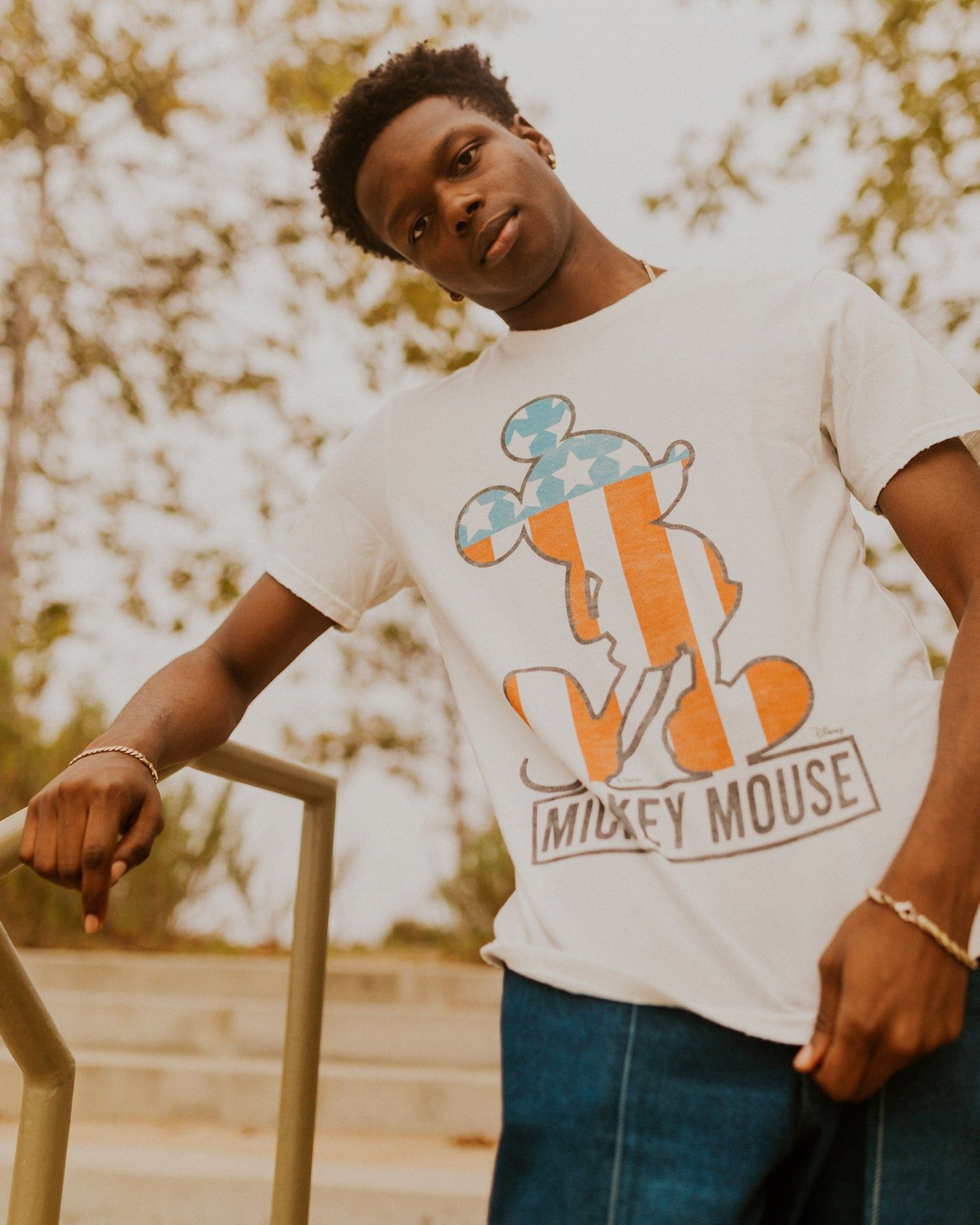 Mickey Stripes Vintage Tee sold by Junk Food Clothing product image thumbnail 2