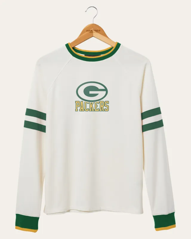 Women's NFL Green Bay Packers Long Sleeve Football Crew sold by Junk Food Clothing