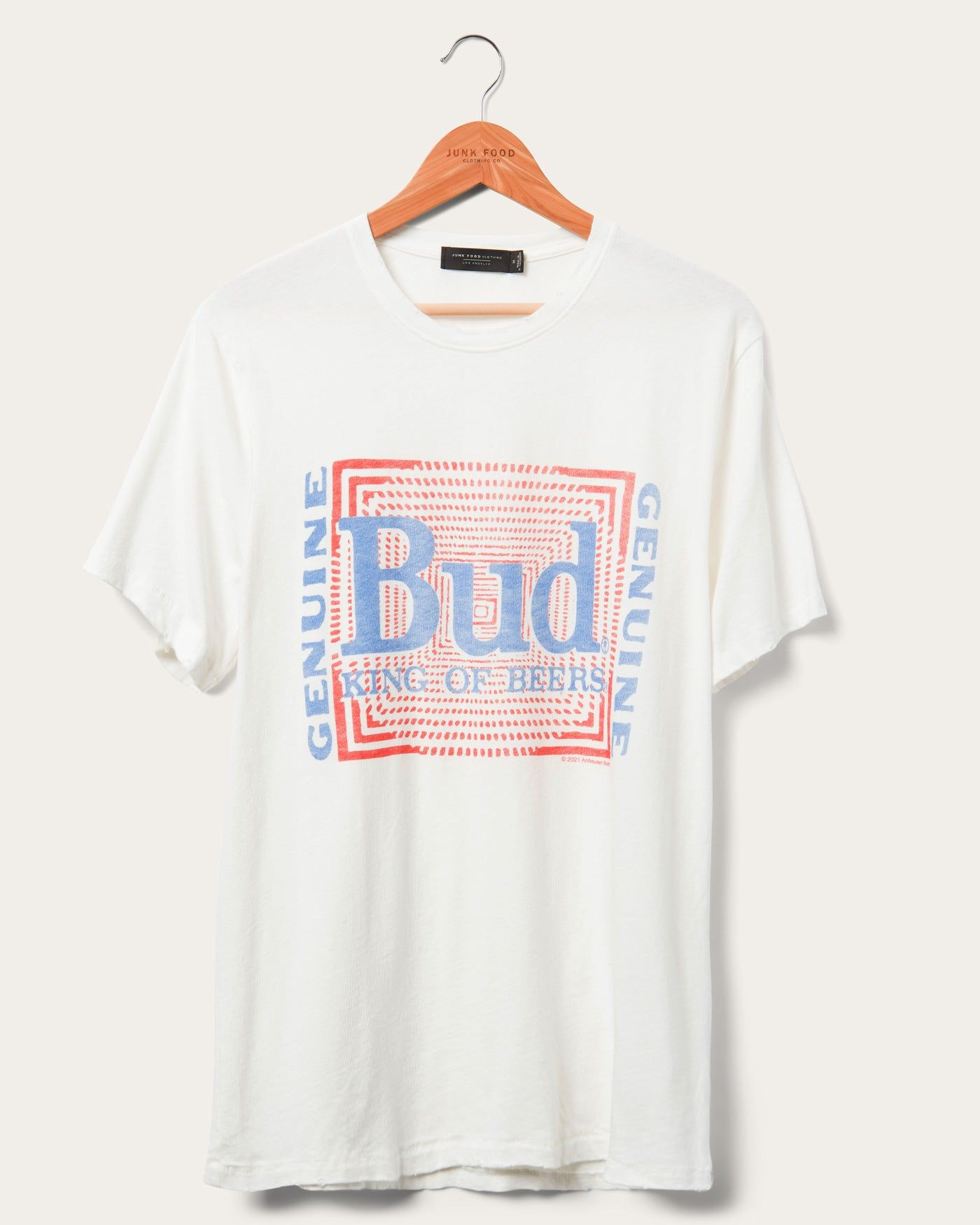 Budweiser Psych Pattern Vintage Tee sold by Junk Food Clothing