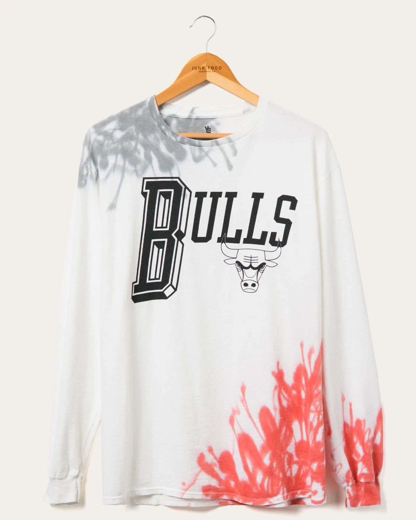 NBA Chicago Bulls Tie Dye Flea Market Long Sleeve Tee sold by Junk Food Clothing