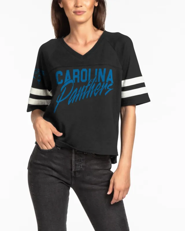 Women's Panthers Vneck Tee sold by Junk Food Clothing